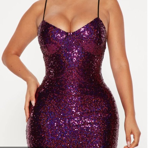 Fashion Nova Beverly Babe Sequins Mini Dress - Picture 1 of 3